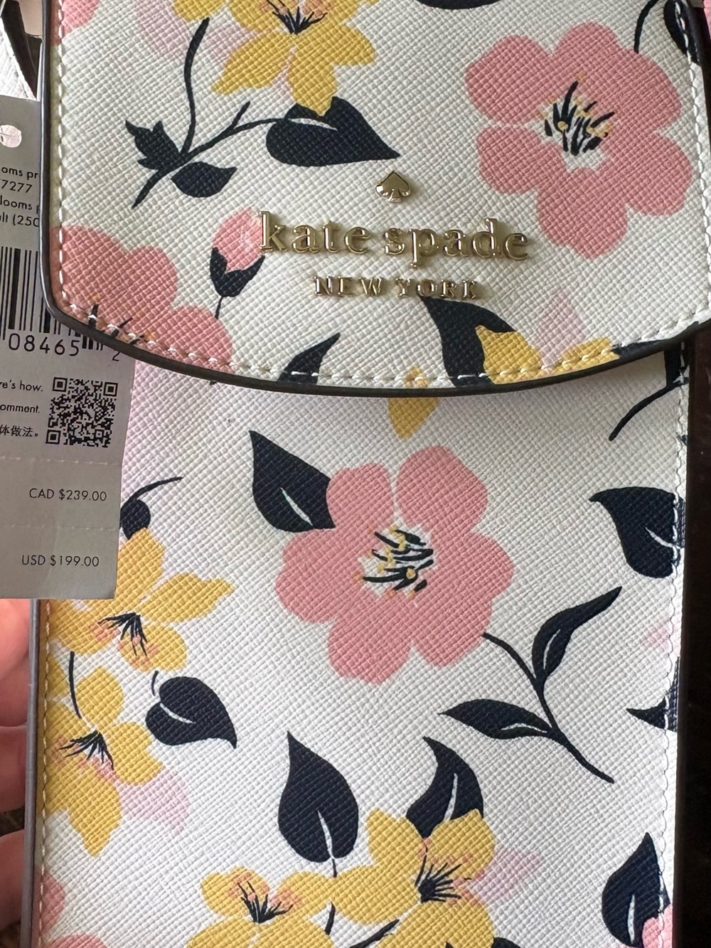 NWT Kate Spade Staci Lily Blooms Floral Phone Crossbody Bag K7277, MSRP $199 - Picture 8 of 8